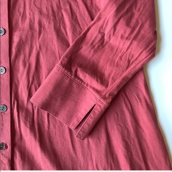 Soft Surroundings Standout Coral Button Tunic - Picture 4 of 8